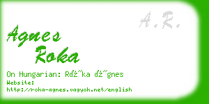 agnes roka business card